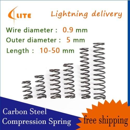 Compressed Spring Wire Diameter 0.9mm, Outer Diameter 5mm Pressure Spring Return Spring Release Spring Mechanical Spring