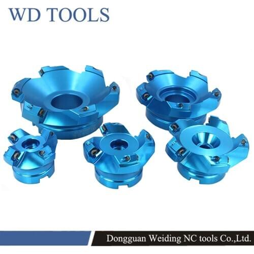 Aluminium alloy KM 45 degree good quality 50mm 63m 80 KM face mill milling cutter cnc milling tools for inserts SEKT1204