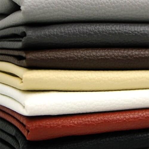 1 Meter Synthetic PU Leather Fabric Thickened Artificial Litchi Sofa Leather Car Decoration Home Textile DIY Handmade Accessory