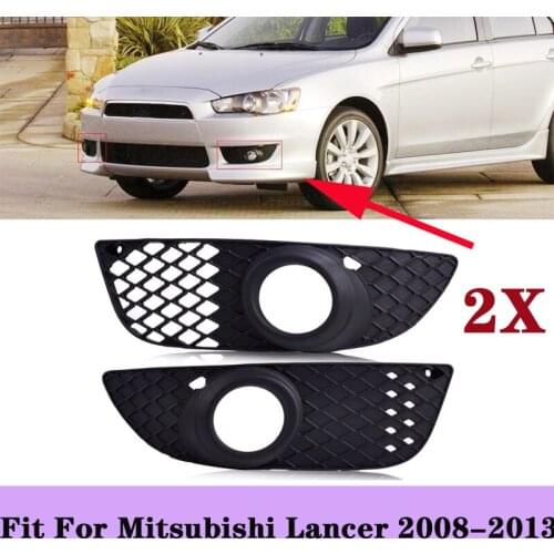 1 Pair Bumper Grille Fog Light Lamp Frame Cover For Mitsubishi Lancer 2008-2013 8321A263 8321A264