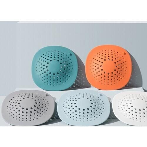 1Pcs Drain Covers TPR Kitchen Supplies Multipurpose Pure Color Hair Catcher For Bathroom Sink Strainer Plug