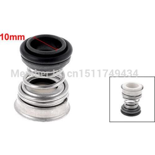 10mm Internal Dia Rubber Bellows Coil Pump Shaft Mechanical Seal Part 2pcs