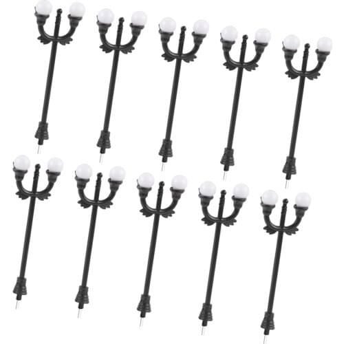 10Pcs Street Lamp Model Train Railway Diorama Scenery/Decorative Accs