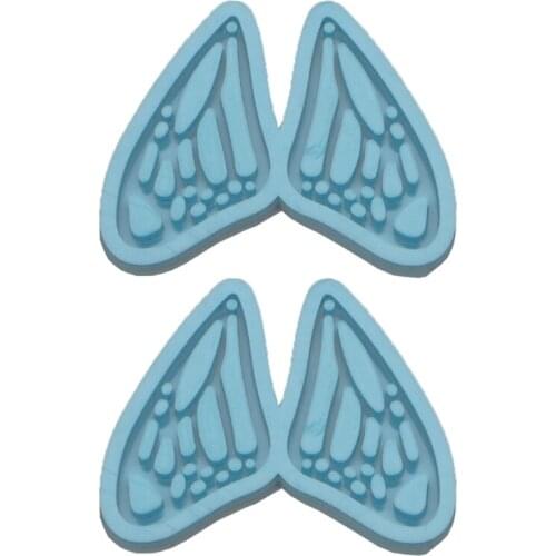 2Pcs Butterfly Pendant Earrings Mold Butterfly Wing Keychain Silicone Molds Kit