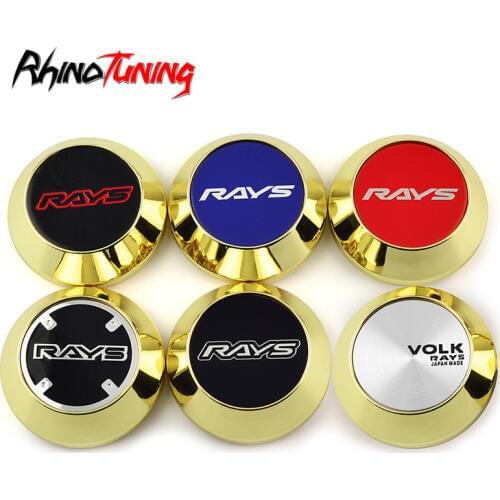 4pcs 65mm 60mm Rays te37 Caps Volk Golden Emblem Car Wheel Center Cap Rim Hub For Rays TE37 CE28N Auto Accessories