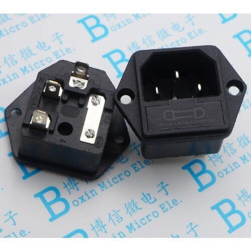 5Pcs/Lot Ac-03 3Pin In One Ac Power Socket Character 15A/250V Male Socket