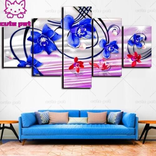 New arrival Diamond Painting flower Diamond Mosaic Embroidery Full Drill Diy Cross Stitch natural scenery gift Home Decor 5PCS