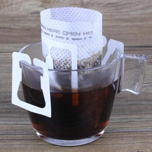 50Pcs / Pack Drip Coffee Filter Bag Portable Hanging Ear Style Coffee Filters Paper Home Office Travel Brew Coffee and Tea Tool