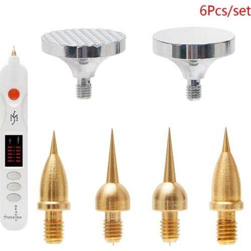6Pcs/Set Lift Wrinkle Tattoo Spot Removal Fine Needle Flat Striated Round Head