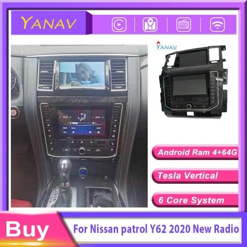 Car radio audio 2 din Android receiver for Nissan patrol Y62 2012-2019 car multimedia player GPS navi Modified to 2020 new Video