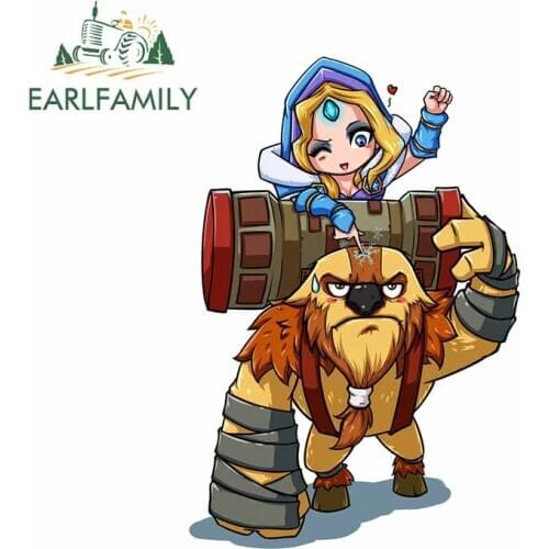 EARLFAMILY 13cmxX 8.9cm for Cartton Dota Auto Decal Personality Creative Car Stickers Body for Car Scratch-proof Custom Printing