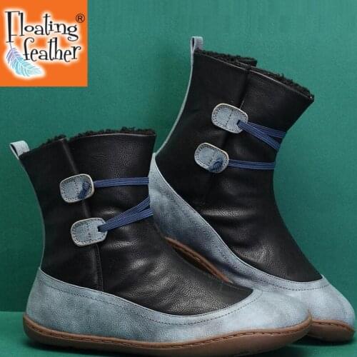 Snow Boots Women Winter Keep Warm Plus Fur Ladies Ankle Boots Pu Leather Lace Up Flat Platform Female Shoes Botas Mujer