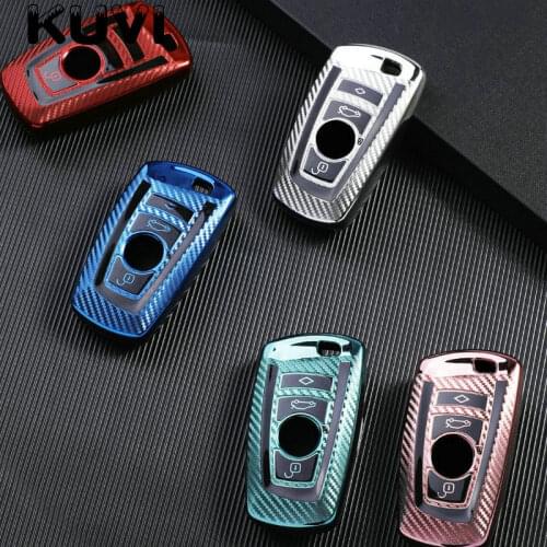 TPU Carbon Grain Car Key Case Cover Key Bag For Bmw F20 F30 G20 f31 F34 F10 G30 F11 X3 F25 X4 I3 M3 M4 1 3 5 Series Accessories