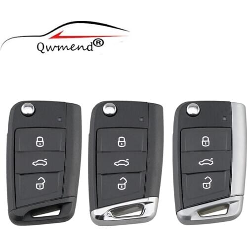 3 Buttons Remote Car Key Shell Case for Volkswagen Passat B5 VW Golf 7 MK7 Skoda Seat Octavia Beetle Polo Bora Flip Key for Car
