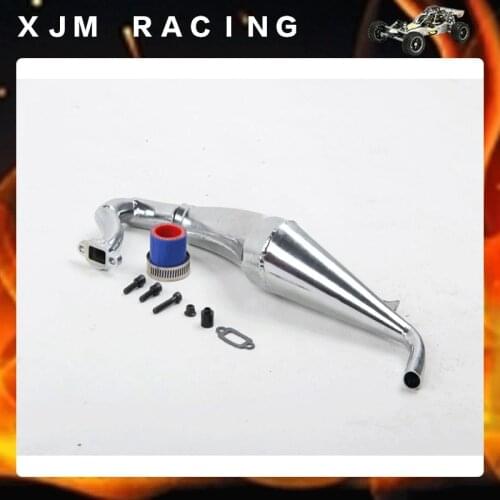 Dominant Exhaust Pipe (V2) for 1/5 Rovan LT Losi 5ive-T Km X2 DDT FID RACING TRUCK RC CAR Parts