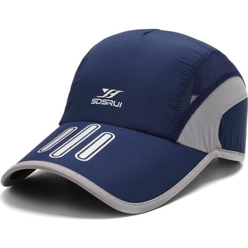 Breathable Quick Dry Hat Sun Protective Outdoor Sports Cap Mesh Back Trucker Cap Adjustable Size for Running