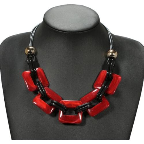 Find Me Fashion Power Leather Cord Statement Necklace & Pendants Vintage Weaving Collar Choker Necklace For Women Jewelry
