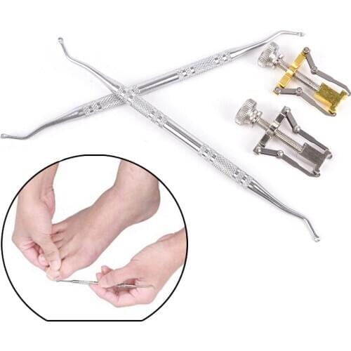 2pcs/set Foot Toenail Ingrown Toe Nail Recover Correction Tool Pedicure Fixer Lifter Toe File Cleaner Hook Foot Care Treatment