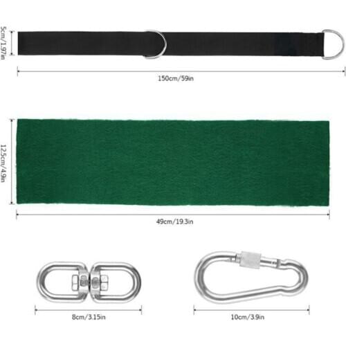 Swing Hammock Tree Mat Hanging Kit Strap Carabiner Camping Garden Swing Fittings D0AD