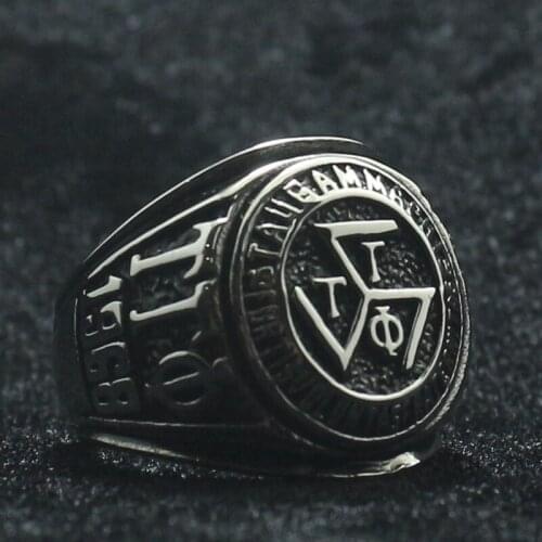 316L Stainless Steel Silver-Color Triskelion Ring