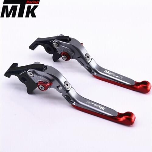 Motorcycle For Suzuki SV650S SV 650S 1999-2009 Folding Extendable Adjustable Brake Clutch Levers with logo