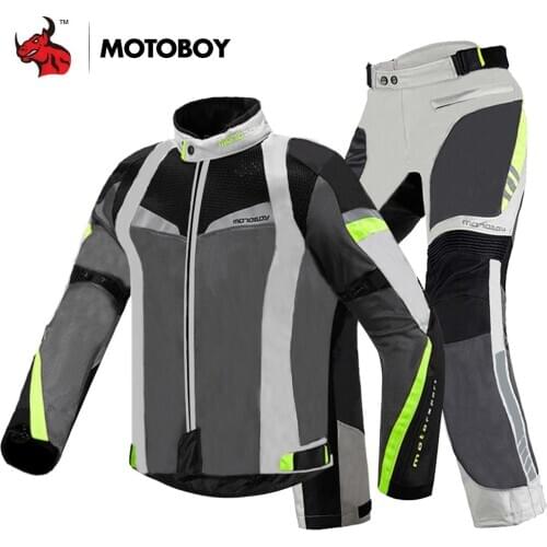 MOTOBOY Motorcycle Jacket Men Motorcycle Riding Suits Reflective Motocross Jacket Clothing With CE Protective Gear For 4 Reason