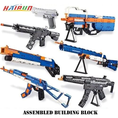 Building Blocks Guns Kits Pack 98k AK47 Military Rifle Desert Eagle Kids Toys Bricks Weapon Sets