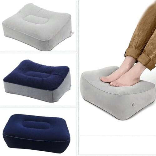 PVC Flight Sleeping Footrest Pillow Resting Pillow On Airplane Car Bus Pillow Inflatable Travel Foot rest Pillow Foot Pad