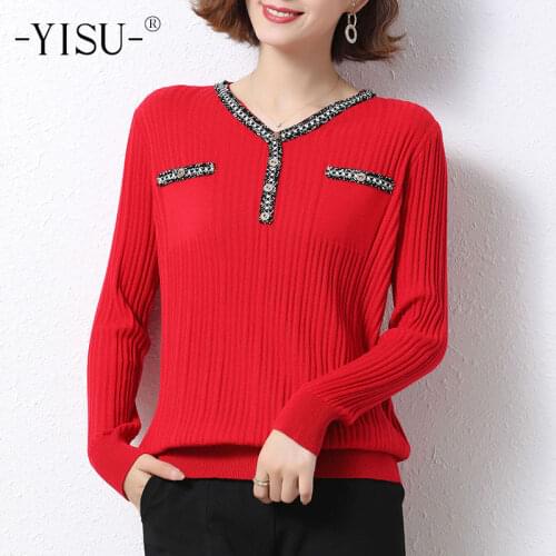 YISU 2021 New Woman Pullover O-Neck Pocket Coat Long sleeve Sweater Spring TopS Loose Thin Femalet Knitted Hedging