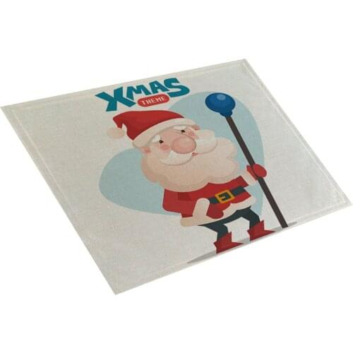 New creative Christmas Cartoon Placemat knives and fork mats western restaurant table Decor Heat Resistant Placemat For Dining