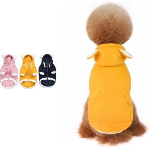 Pet clothes for autumn and winter new dog clothes fleece warm comfortable cute Teddy french bulldog Pomeranian dog hoodie