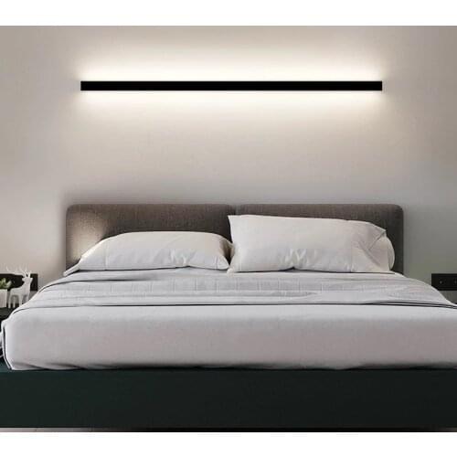 Simple linear wall lamp modern long strip led bedroom bedside lamp 50cm background wall atmosphere lamp