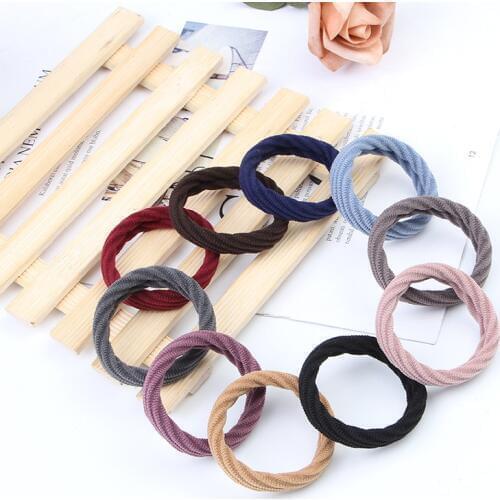 10pcs lot Women Girls Simple Basic Elastic Hair Bands Tie Gum Scrunchie Ponytail Holder Rubber Bands Fashion Hair Accessories