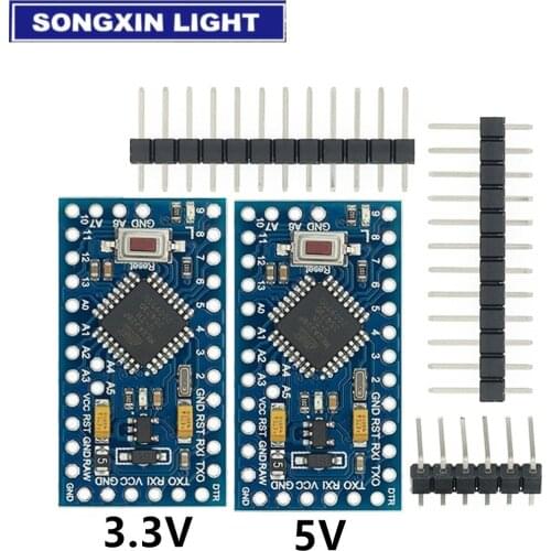 Pro mini Atmega328P/Atmega168PA-AU Pro Mini 328 Mini ATMEGA328 3.3V 8MHz 5V 16Mhz for Arduino Compatible Nano CP2102 FT232RL