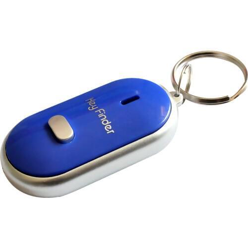 LED Key Finder Locator Find Lost Keys Chain Keychain Whistle Sound Control EM88