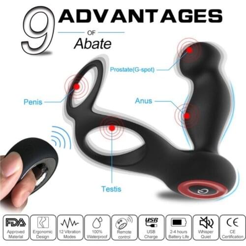 USB Charge Wireless Remote Control Anal Vibrator Butt Plug Anal Toys for Men Vibrator for Couple Prostate Massage Erotic Toy