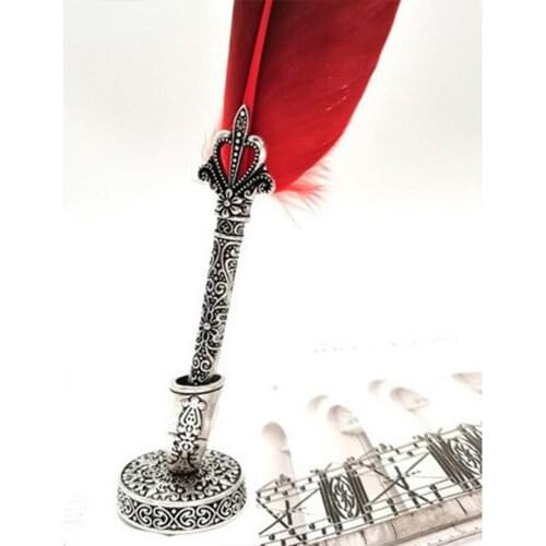 Vintage Mini Stable Alloy Pen Holder Storage Rack Organizer Pencil Holder Stationery Accessory