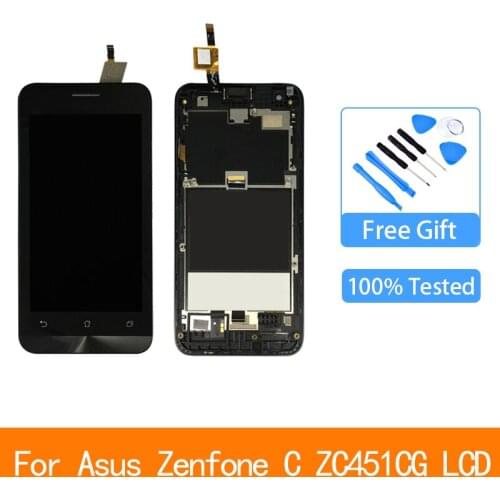ZC451CG LCD 4.5" Lcd Display For Asus Zenfone C ZC451CG Z007 LCD Touch Screen Digitizer Assembly Replacement