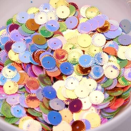 10mm Flowers Sequin Cup Round Five-finger Loose PVC Sequins For Crafts DIY Sewing Gament wedding prfounce Clothing Accessories