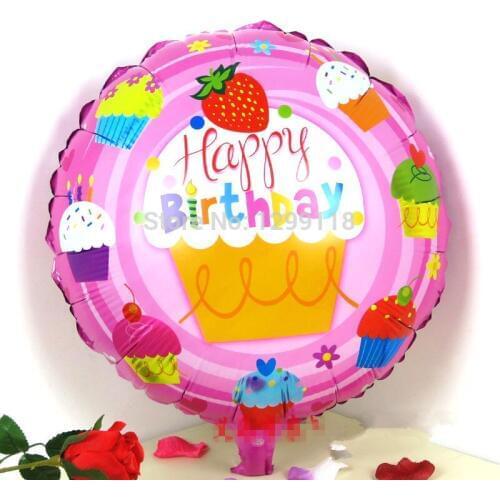 10pcs/lot 18inch Happy Birthday Helium Foil Balloons Balao Birthday Party Decoration Air Globos Birthday Party Decorations Kids