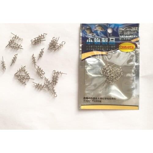 100Pcs/Lot Trulinoya Spring Lock Accessory for Soft Lures Crank Hook Soft Bait Fixed Connecting Pin Latch Pin Fishing Tackle