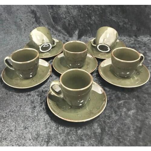 12 piece Coffee Cup Pad Green Special Series Turkish coffee special design men women outlets for the most preferred