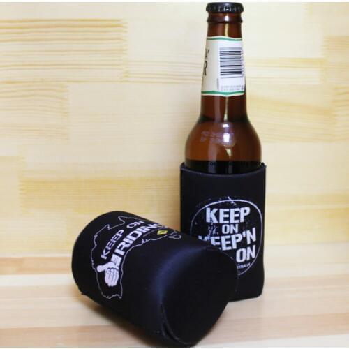 200pcs/lot Sublimation Print Logo 3mm Thickness Foldable Beer Can Cooler Holder Promotional Stubby Holders Super Can Cooler