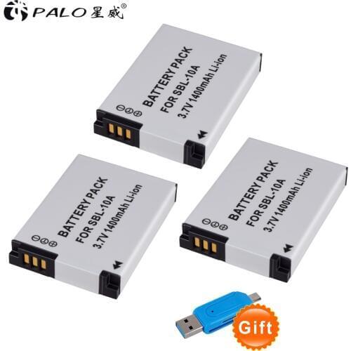 3pcs SLB-10A SLB 10A SLB10A Camera Battery For Samsung SL102 SL202 SL420 SL620 SL820 HZ10W HZ15W ES55 L100 L110 L200 L210 L310W