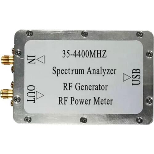 35-4400MHz Spectrum Analyzer Simple Signal Source Power Meter +Aluminum Alloy Housing High Sensitivity Calibration Function