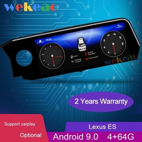 Wekeao 12.3" Touch Screen 1 Din Android 9.0 Auto Radio Automotivo For Lexus ES ES200 ES350 ES300h Car DVD Multimedia Player 2018