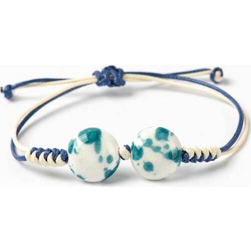 Geometrical Shape Ceramic beads Bracelets Hand-made DIY bracelet for girls women wholesale #GY511