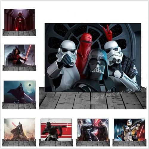 Star Wars Darth Vader Mandalorian Characters Posters Disney Classic Movie Canvas Painting Wall Art Pictures Retro Cuadros Decor