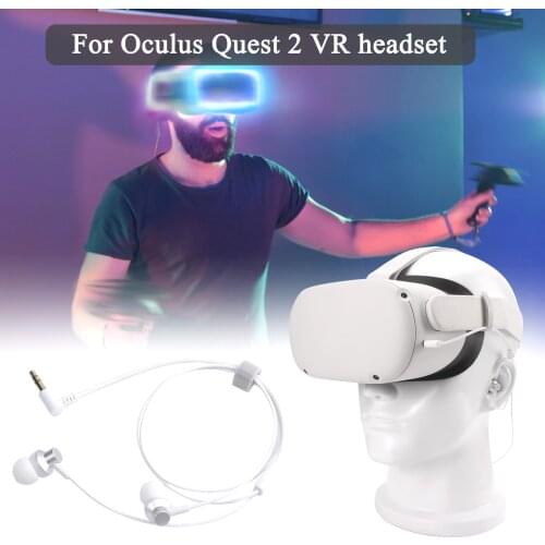 VR Headset Comfortable Stereo In-ear Headphones For Oculus Quest 2 360-degree Sound VR Headset Comfortable Firm Headphone