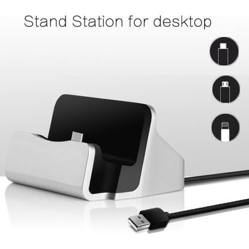 Flexible Phone Charger Holder For iPhone 11 Xs Charging Stand Station Type-C Micro USB Cable For Samsung Huawei Cellphone Holder